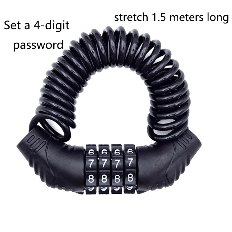 Cable Lock Flexible - Cadenas portable à combinaison à 4