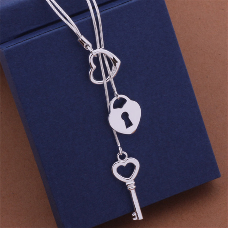 Collier romantique en argent r - Chain Lock Combination avis et prix