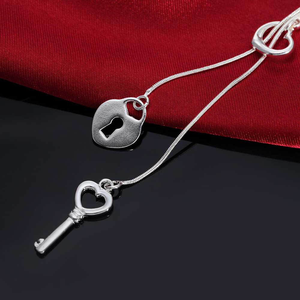 Collier romantique en argent r - Chain Lock Combination avis et prix